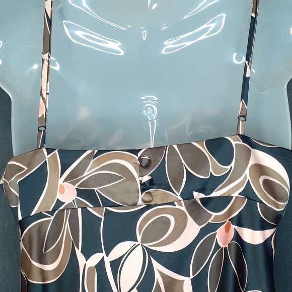 Mixit y2K Groovy Graphics Sateen like Strappy Tank Top. Size Large. Side Zip. - Picture 3 of 5